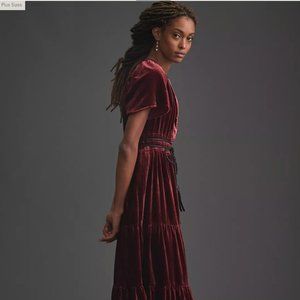 Anthropologie Somerset Velvet Maxi Dress